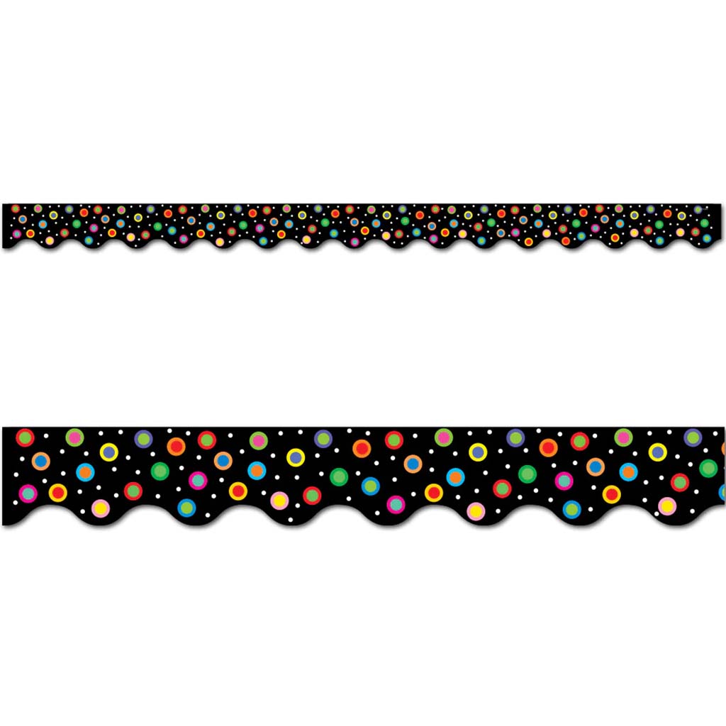 Dots On Black Wavy EZ Border