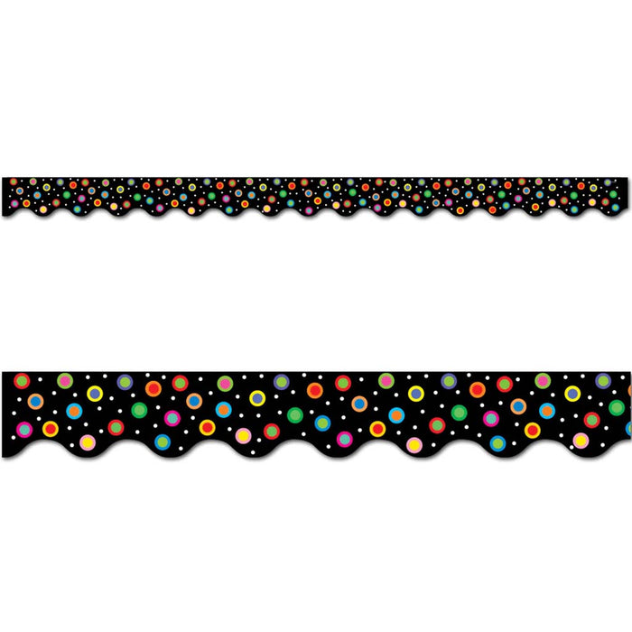 Dots On Black Wavy EZ Border
