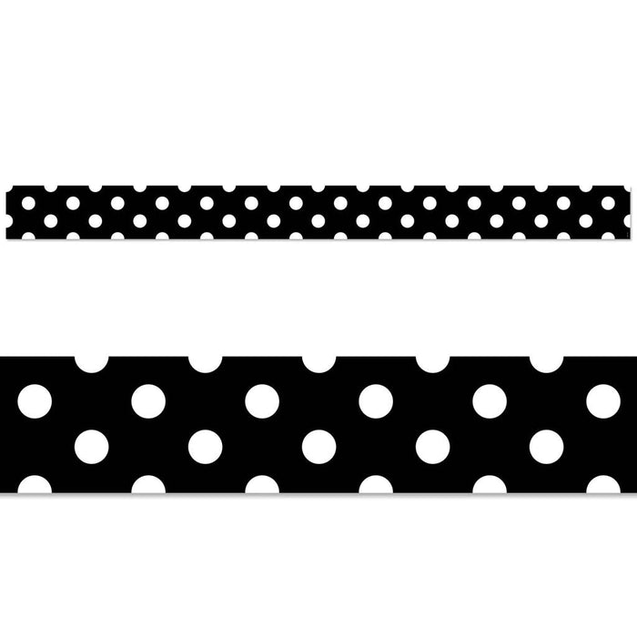 Polka Dots On Black EZ Border Core Decor