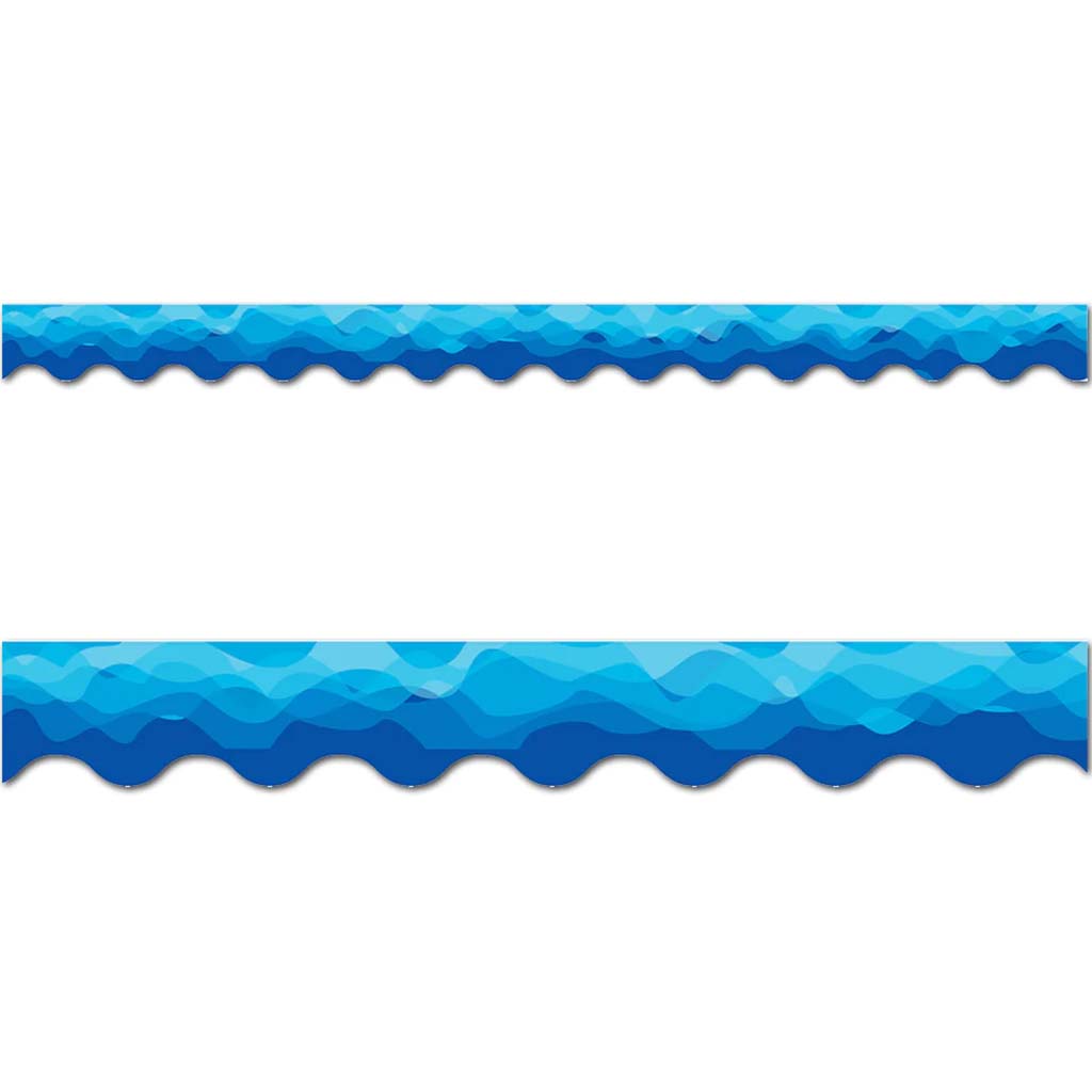 Waves Of Blue Wavy EZ Border