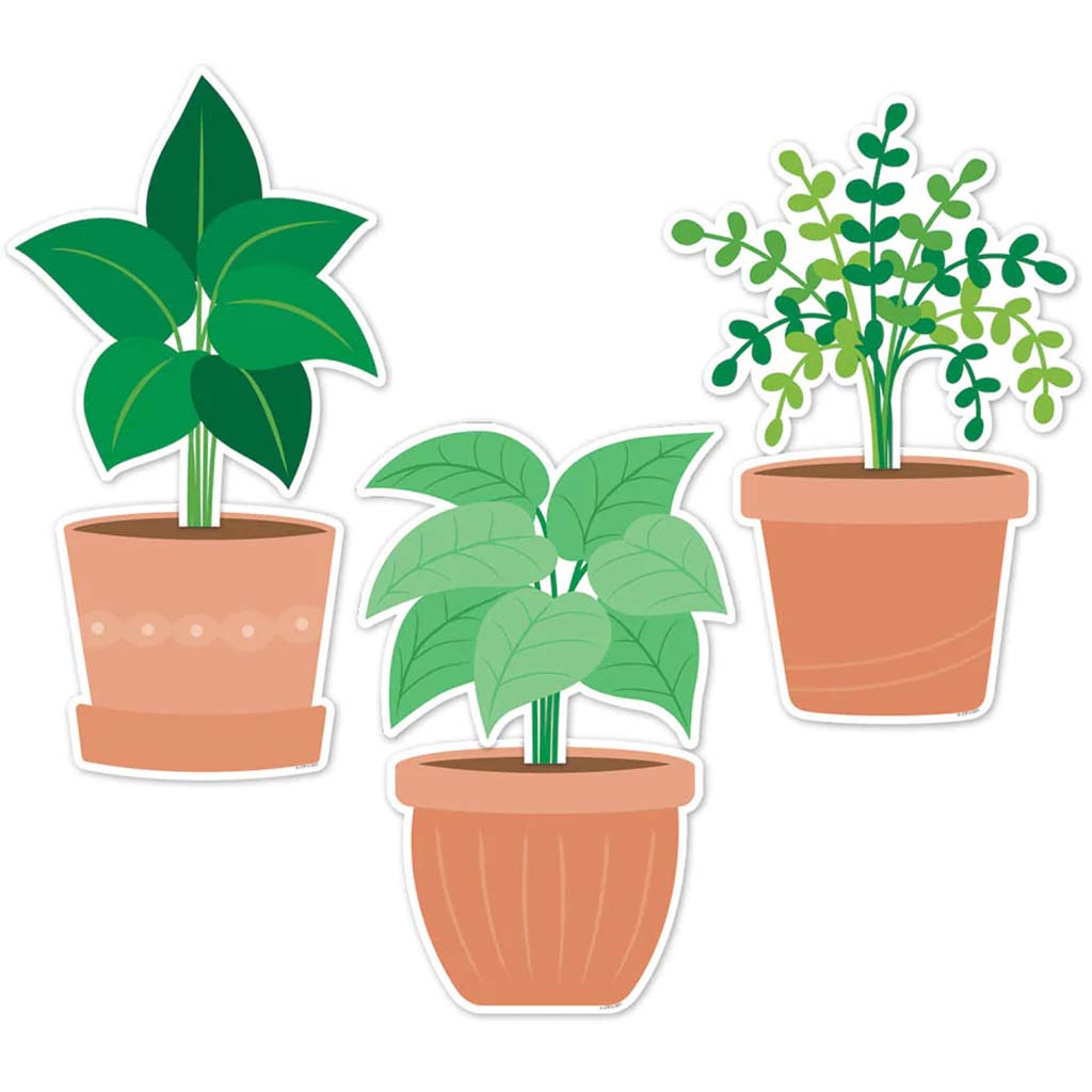 Potted Plants Designer Cut-Outs, 6in