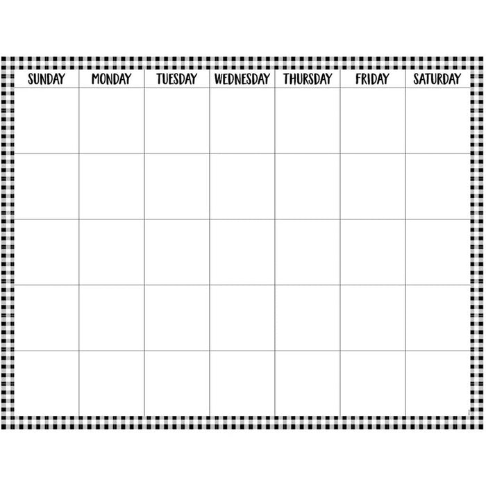 Buffalo Check Calendar Chart