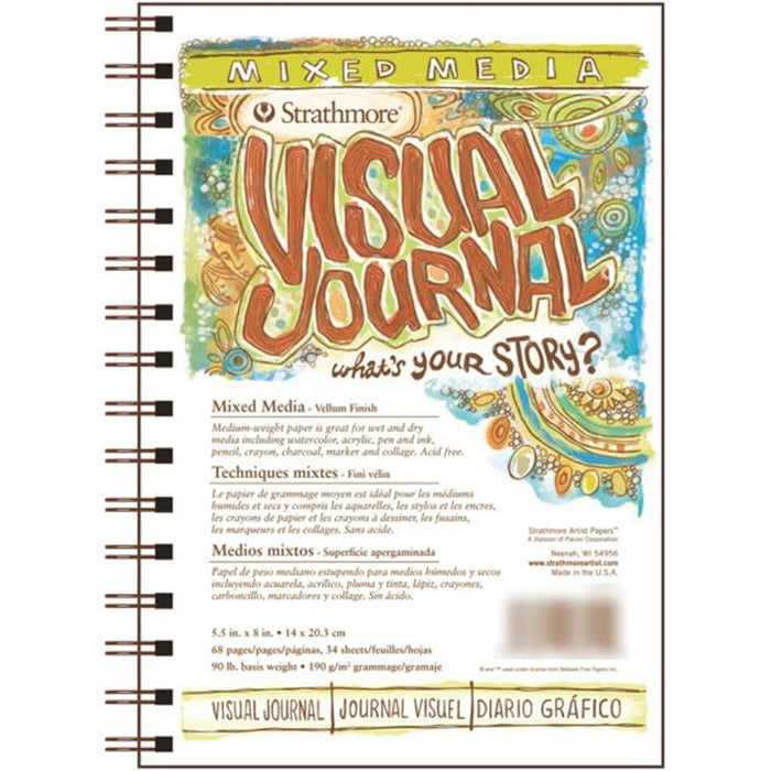 Strathmore Visual Journal Watercolor 5.5in x 8in 34 Sheets