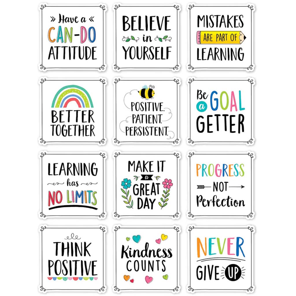 Positive Mindset Designer Cut-Outs, 10in