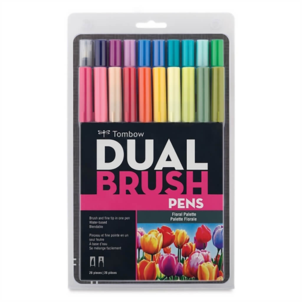 Tombow Floral Dual Brush Pens Set of 20