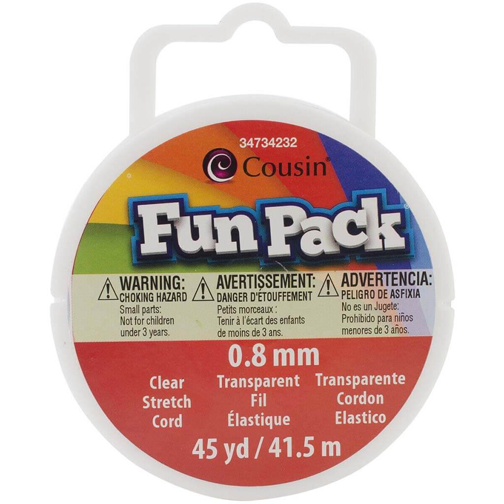 Fun Pack Stretch Cord Spool .8mm x 45yd Clear