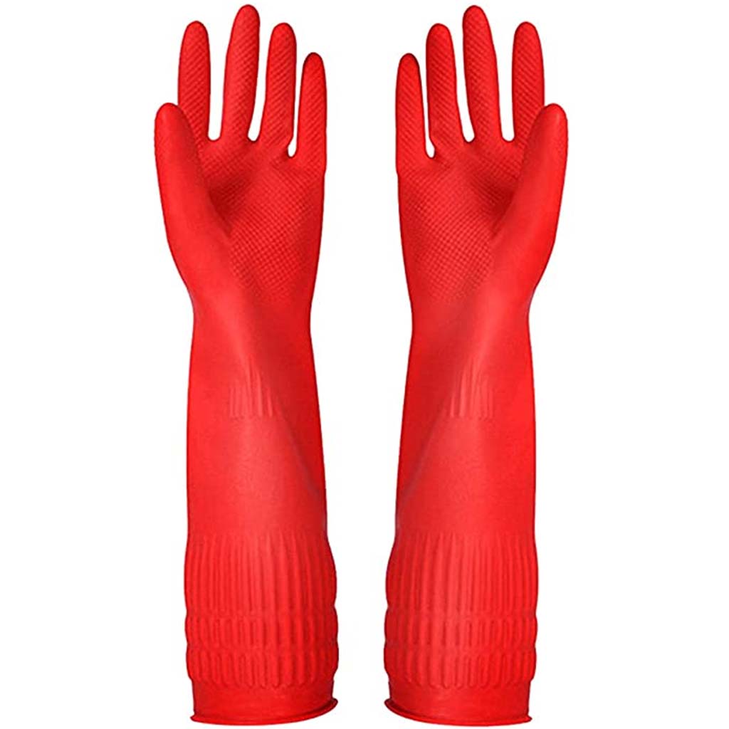 Red Adult Poly Gloves, 18in