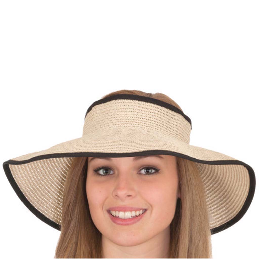 Ladies Roll-Up Sun Visor with Bow Hat