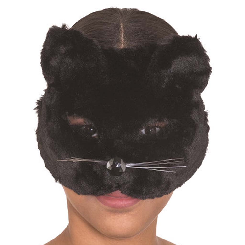 Plush Black Cat Mask