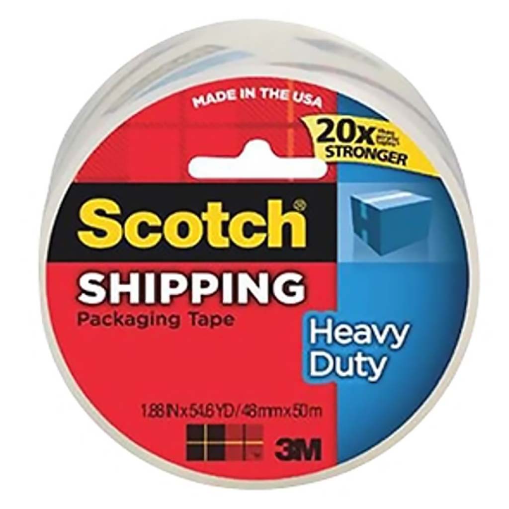Scotch Packaging Tape, 54.6 yd L, 1.88in W