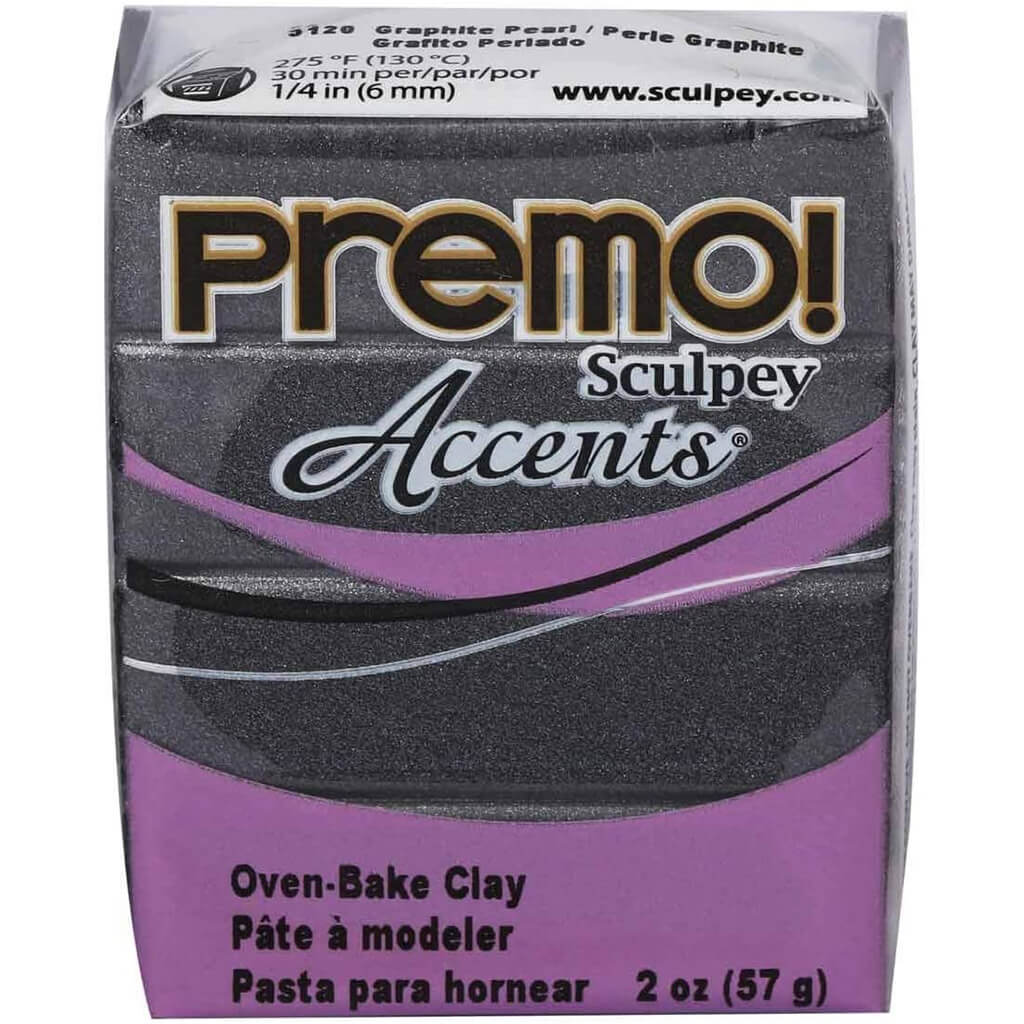 Premo Sculpey Polymer Clay 2oz Graphite Pearl