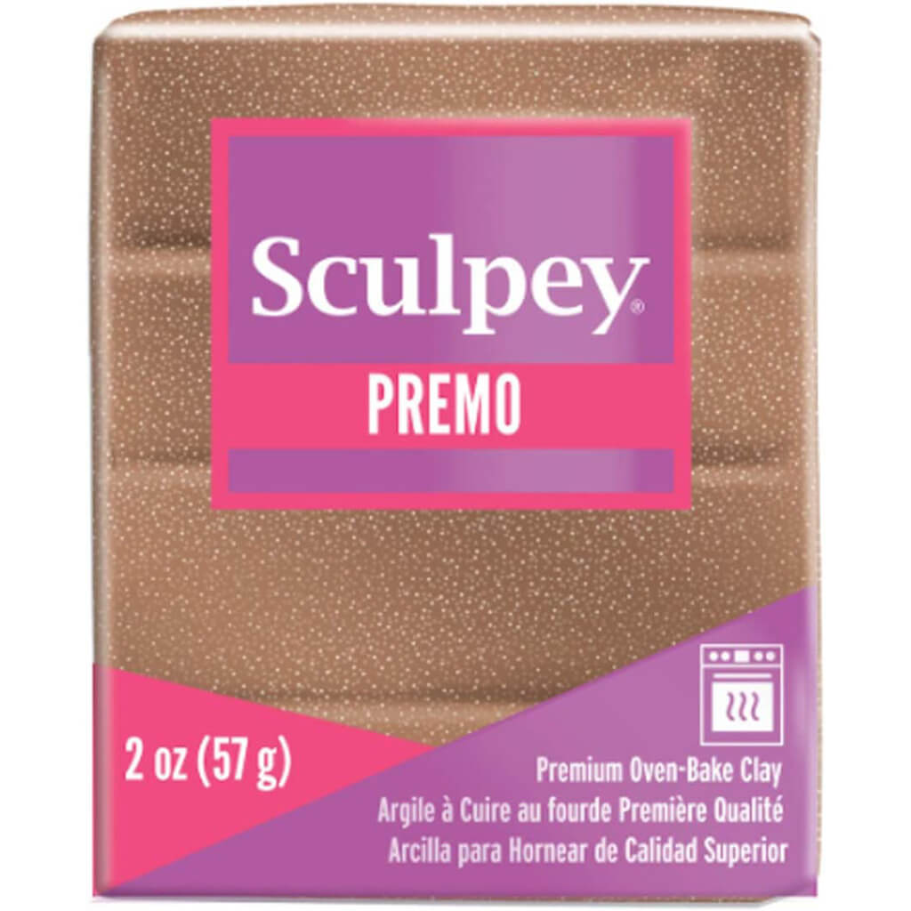 Premo Sculpey Polymer Clay 2oz Glitter Rose Gold