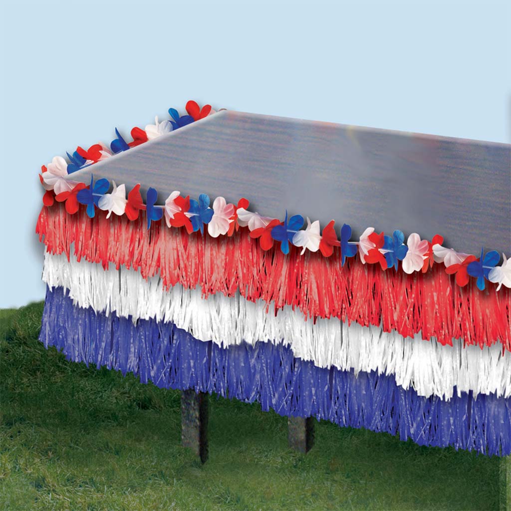 Patriotic Table Skirt, 29in x 9in