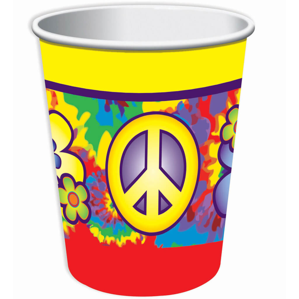 Hippie Decor Cup 8Ct, 9Oz