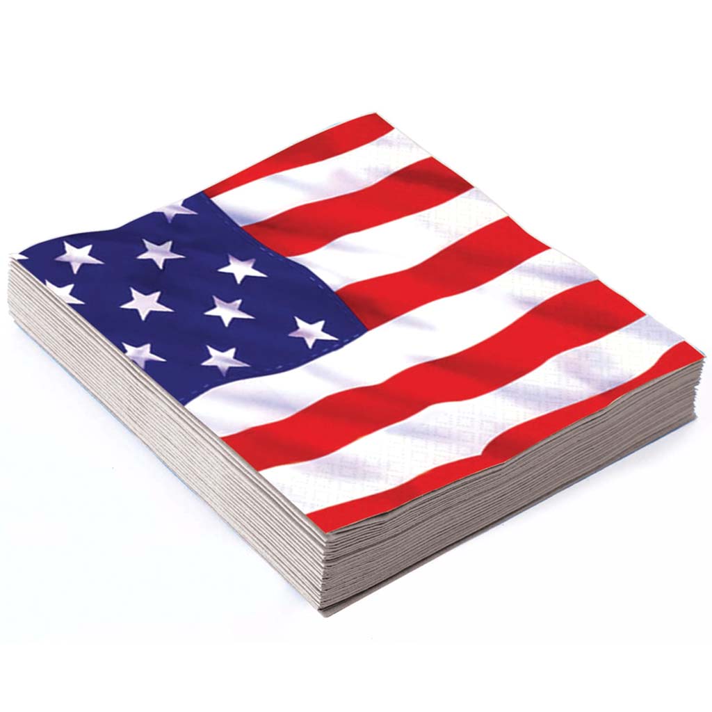 Patriotic Lunch Napkins, 13in