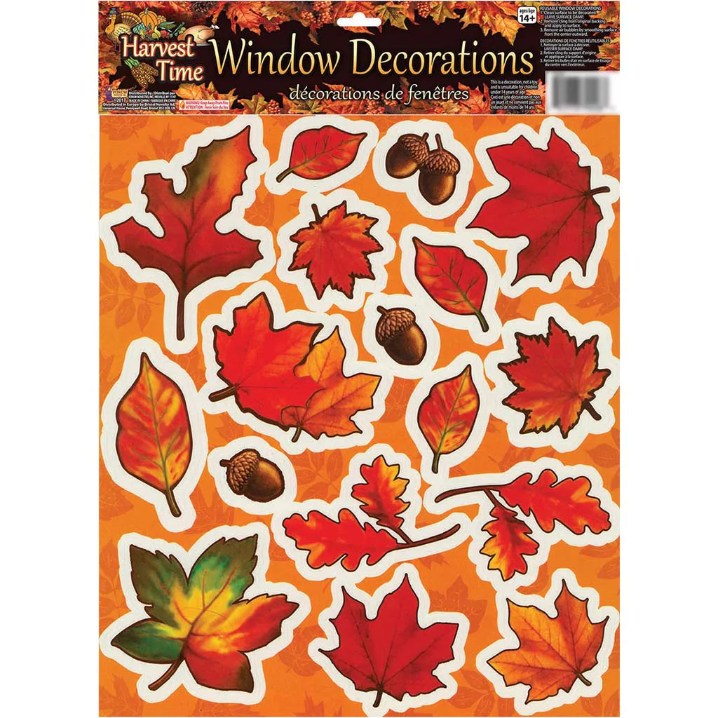 Harvest Leaves Window Stickers