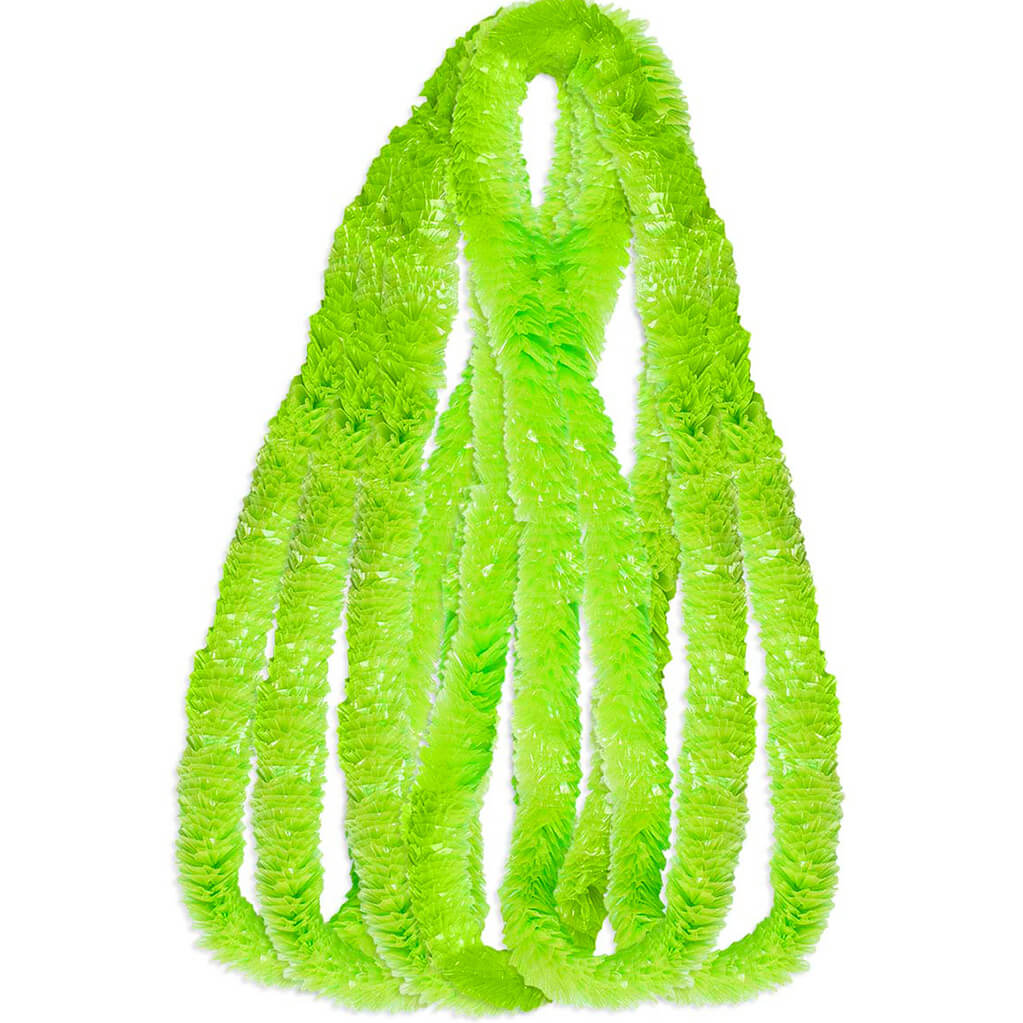 Plastic 7 Gram Leis, Lime Green