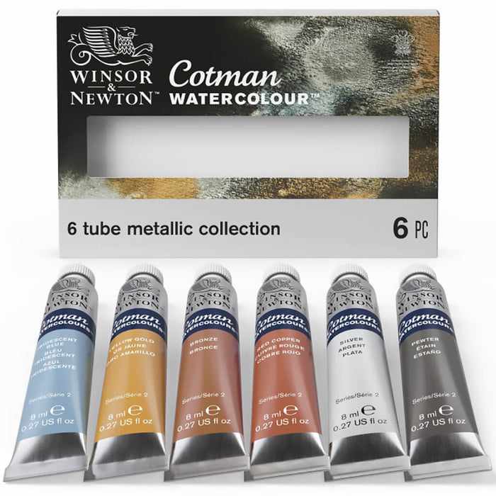 Winsor & Newton Cotman Watercolor Metallic Pocket Set of 6
