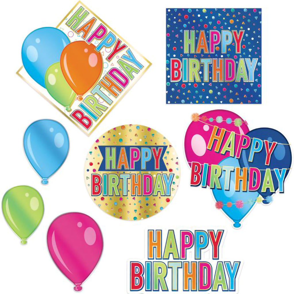 Foil Happy Birthday Cutouts