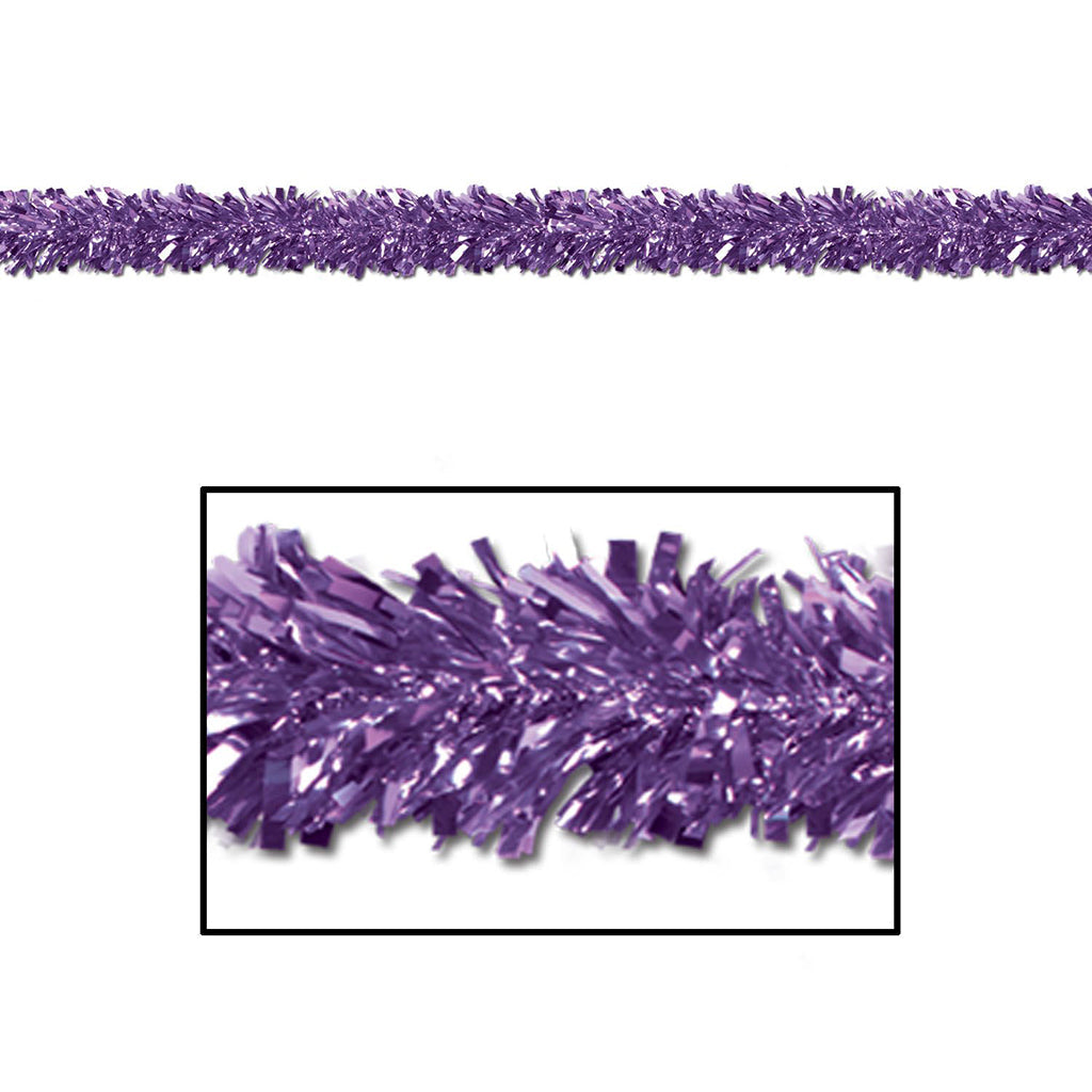 6-Ply Metallic Festooning Garland Purple, 4in x 15ft