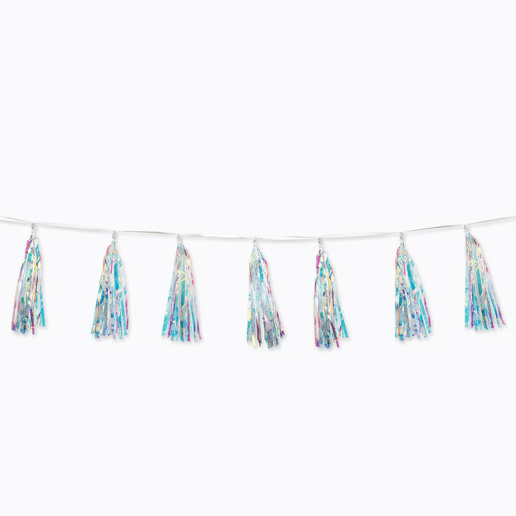 Iridescent Tassel Garland, 13.5in x 8ft