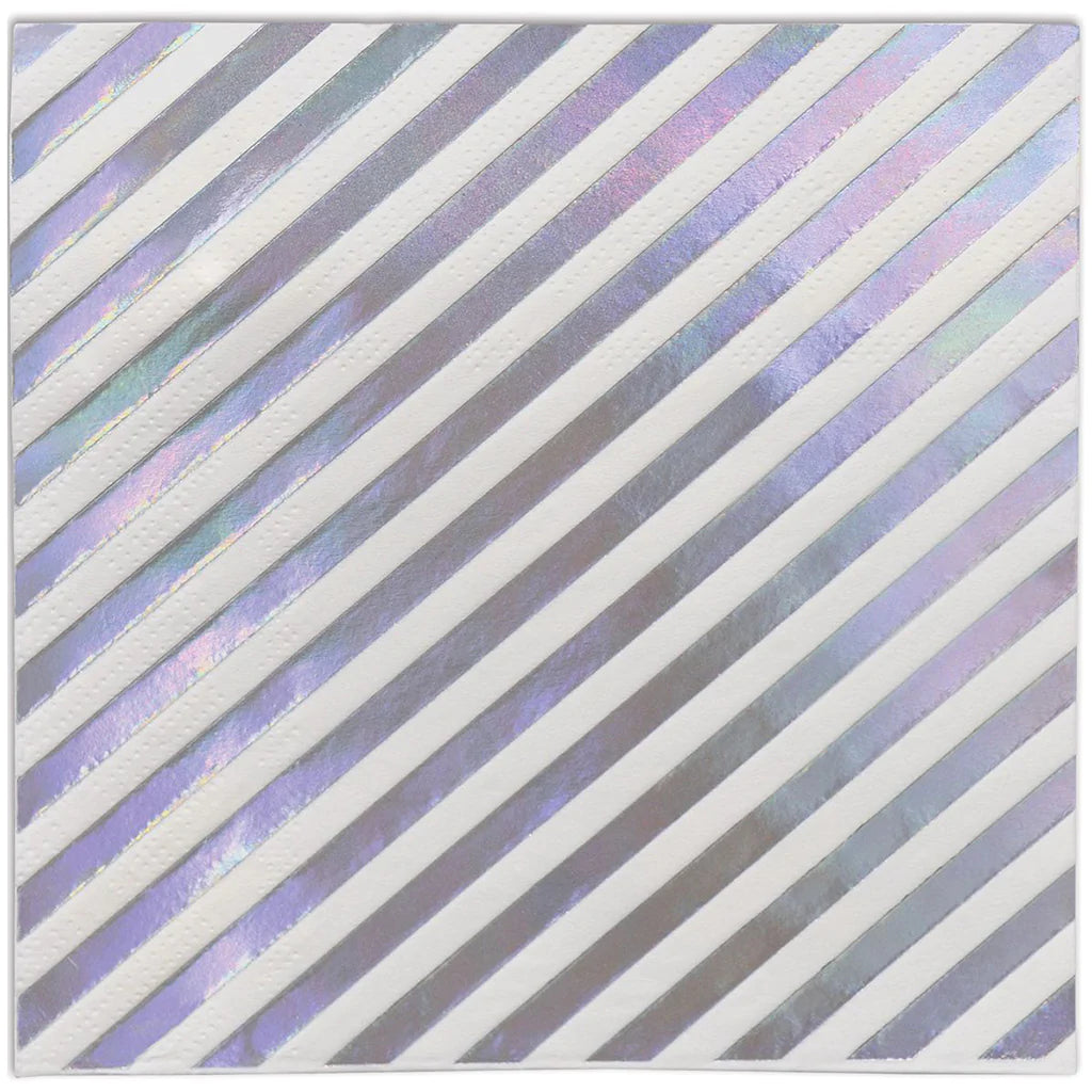 Iridescent Stripes Lunch Napkins, 2ply