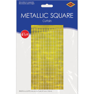 Metallic Square Curtain Rose Gold, 6.5ft