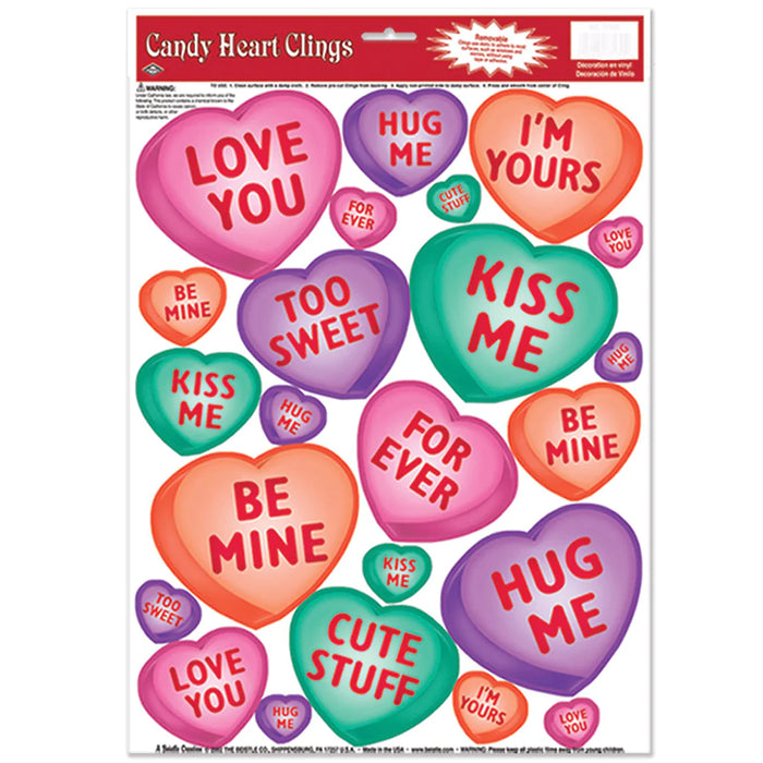 Candy Heart Clings