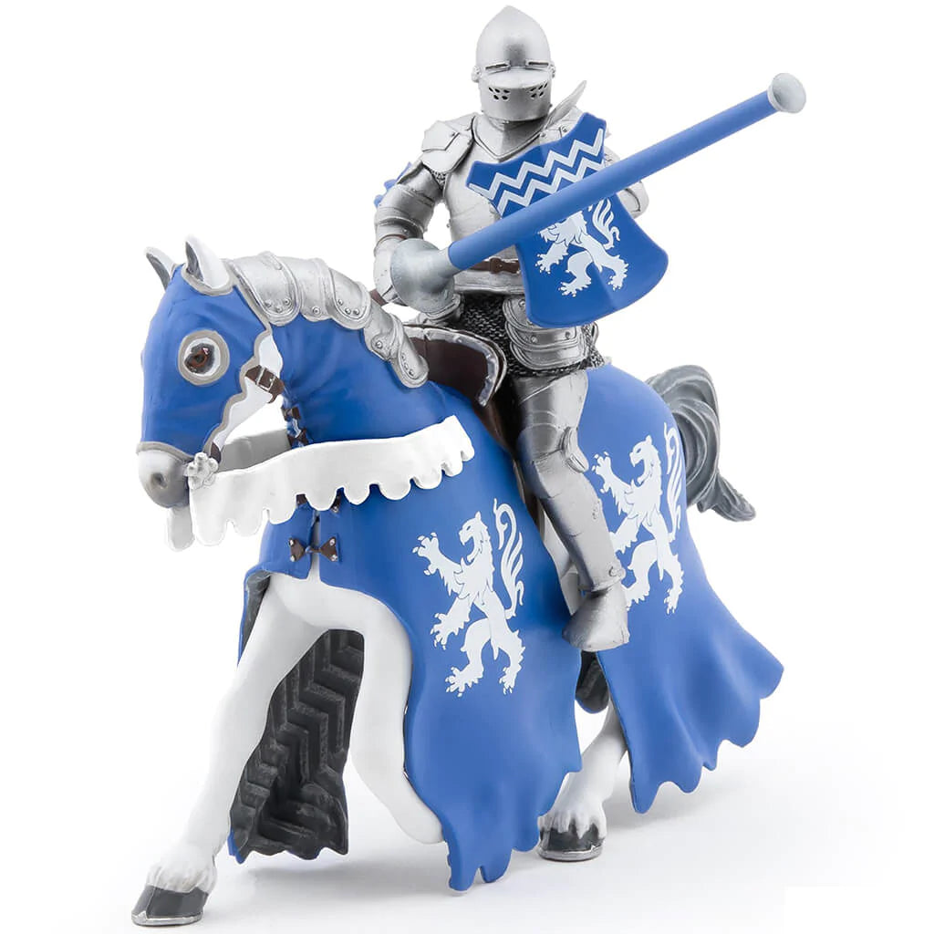 Papo Horse Of Blue Knight W/Spear