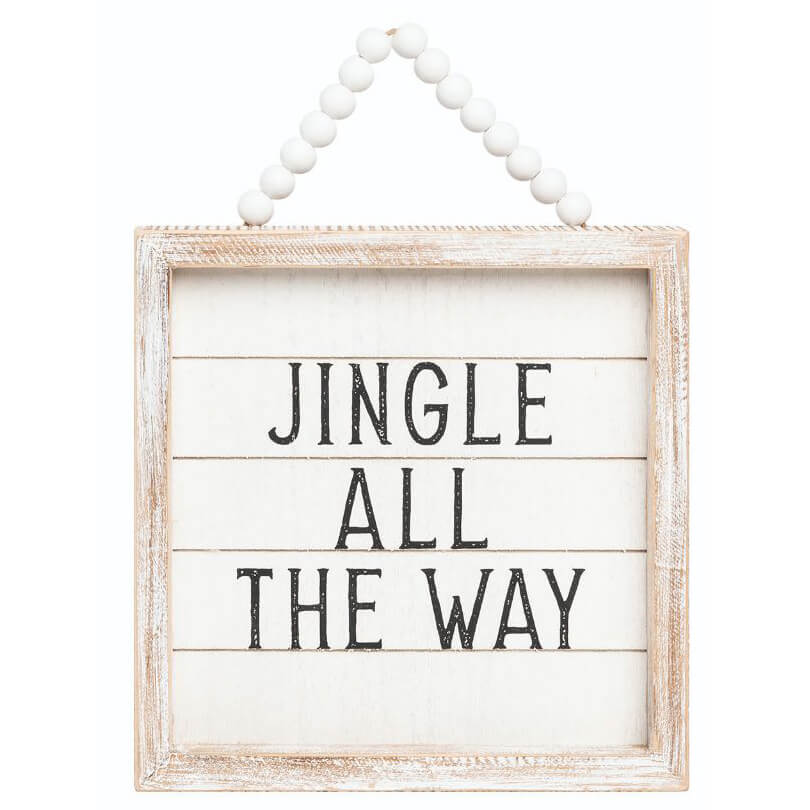 Wood Hanging Slat D�cor Jingle All The Way