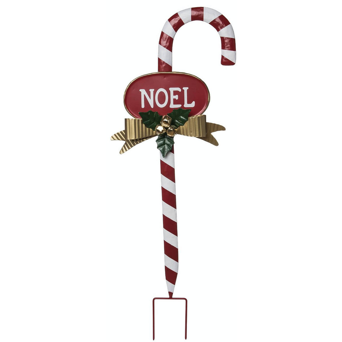 Metal Candy Cane Peace