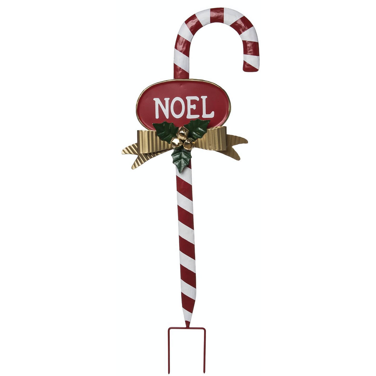 Metal Candy Cane Peace