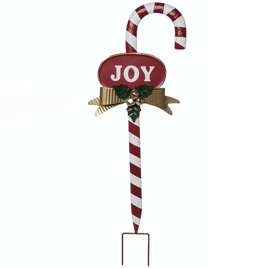 Metal Candy Cane Peace