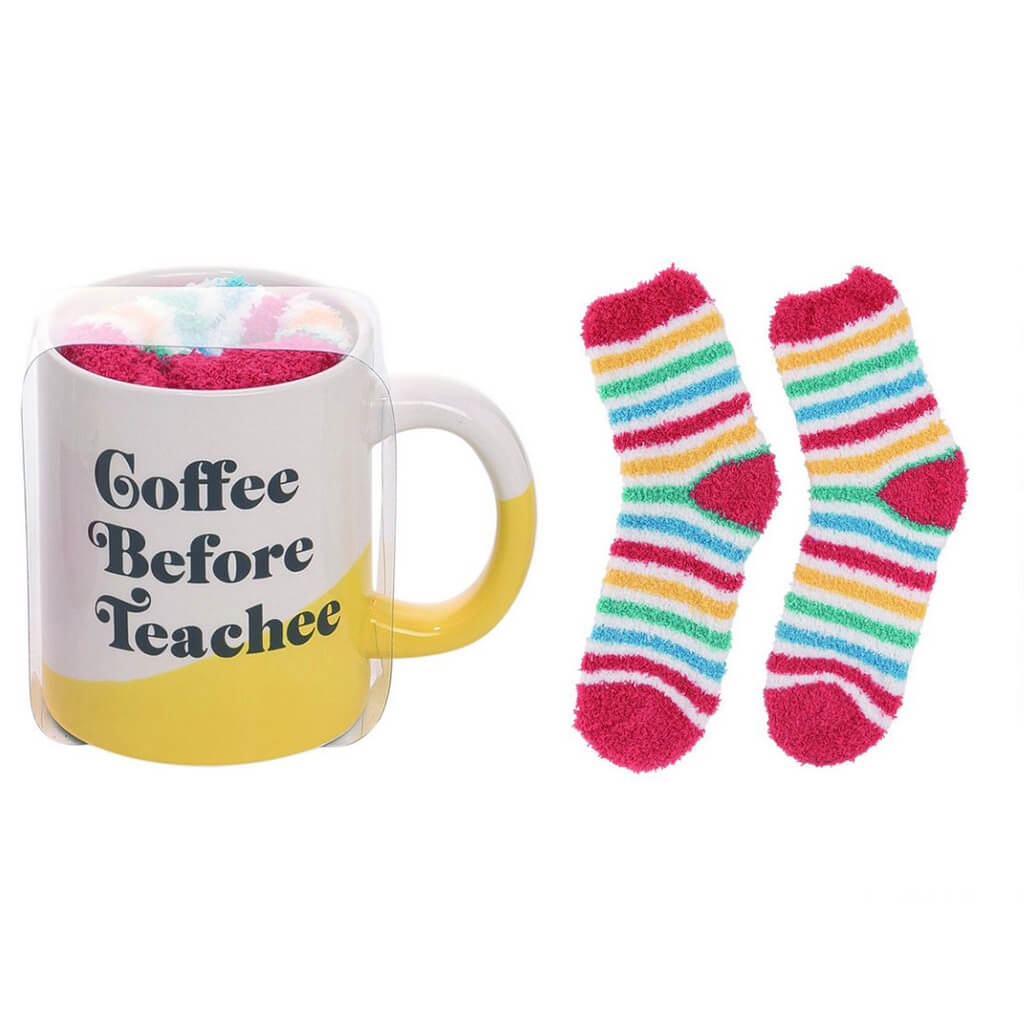 Dolomite Mug with Socks Teacher Gift Green