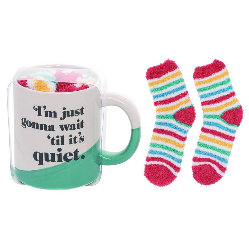 Dolomite Mug with Socks Teacher Gift Green