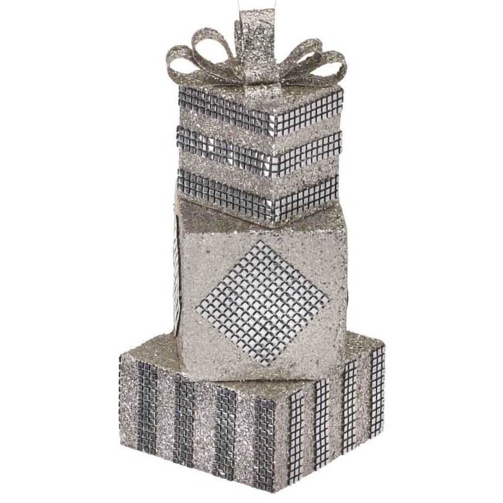 Metallic Gatsby Package Stack Ornament, 10in