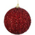 Beaded Metalic Ridged Ball Ornament 5in, Green