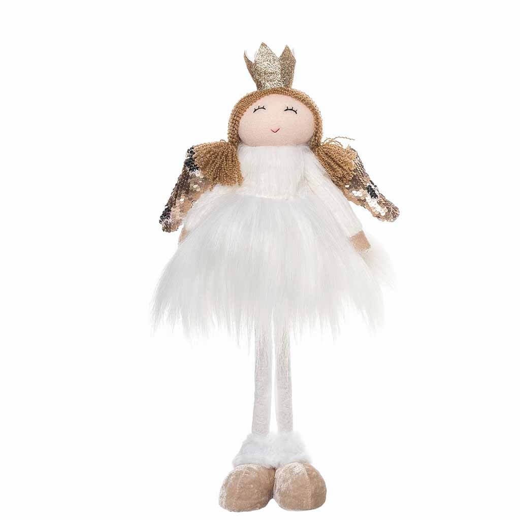 Plush Standing Angel with Crown