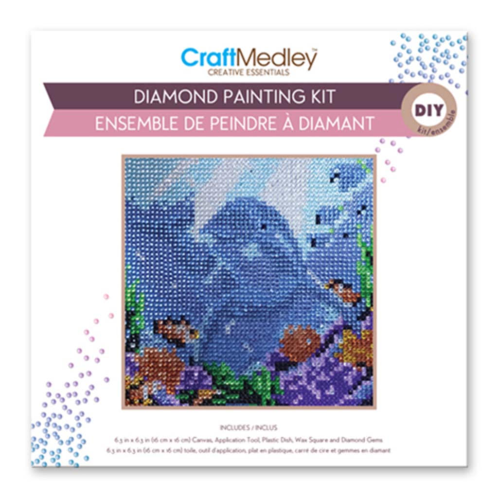 Craft Medley Kit: DIY Diamond Painting Kit-Dolphin