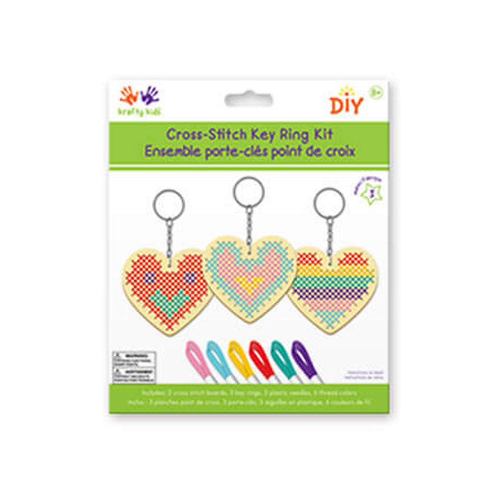 DIY Cross Stitch Keyring Kits Heart