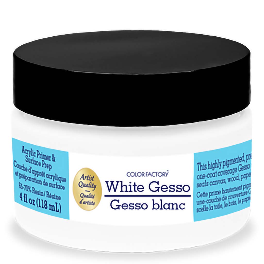 Color Factory Media:  Gesso (118ml) Acrylic Primer &amp; Surface Prep-White, 4oz