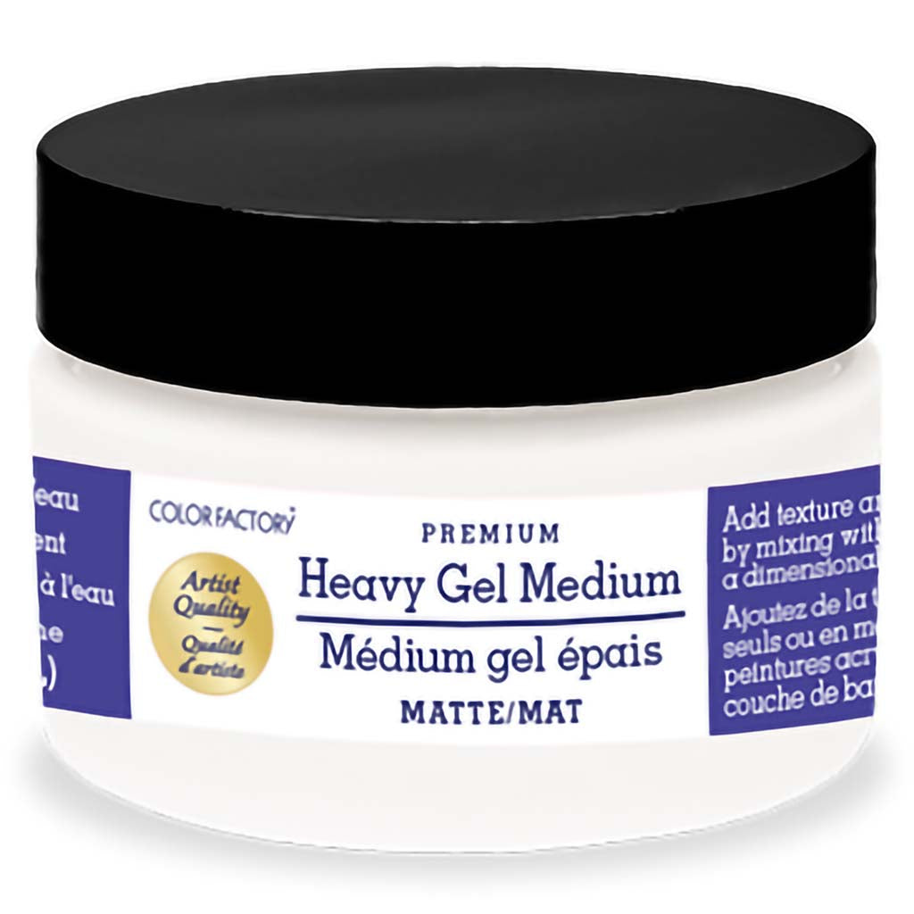 Color Factory Media: Heavy Gel Medium, Water-based-Matte, 4oz, (118ml)