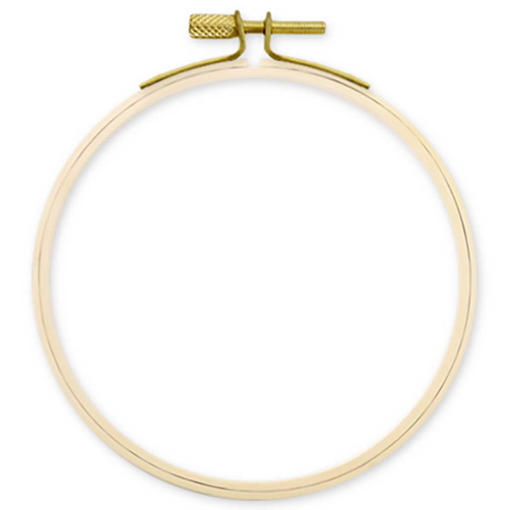 Needlecrafters: Embroidery Hoop w/Brass Clamp, 4IN