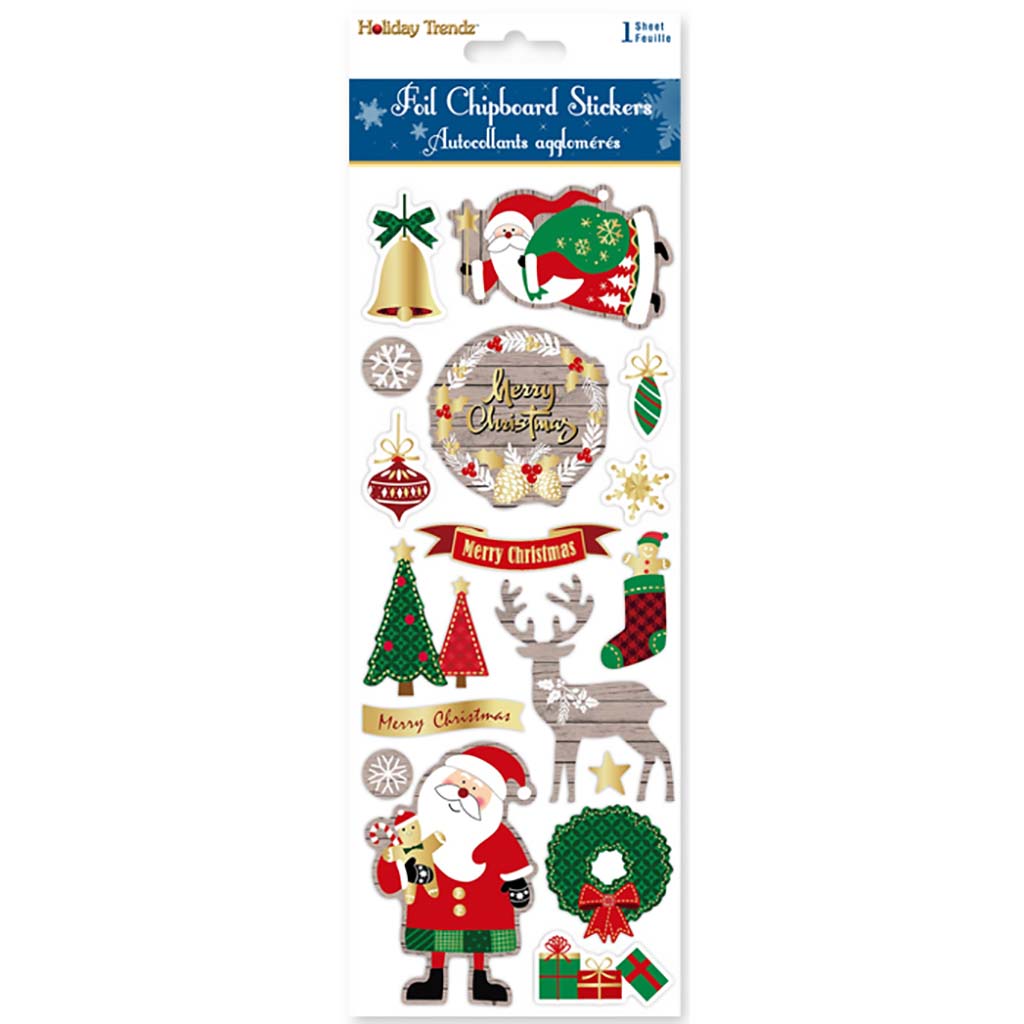 Foil Chipboard, Santa