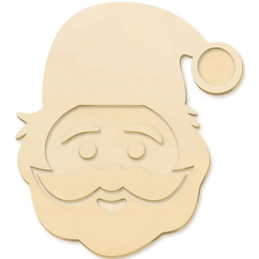 Holiday Wood DIY Plaque 3D Santa, 10in