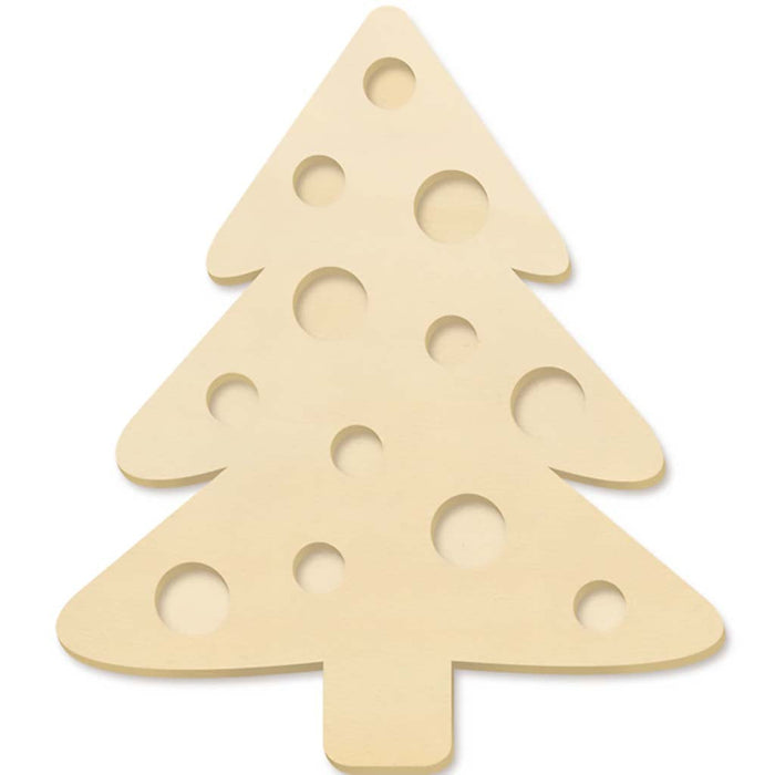 Holiday Wood DIY Plaque 3D Tree, 10in
