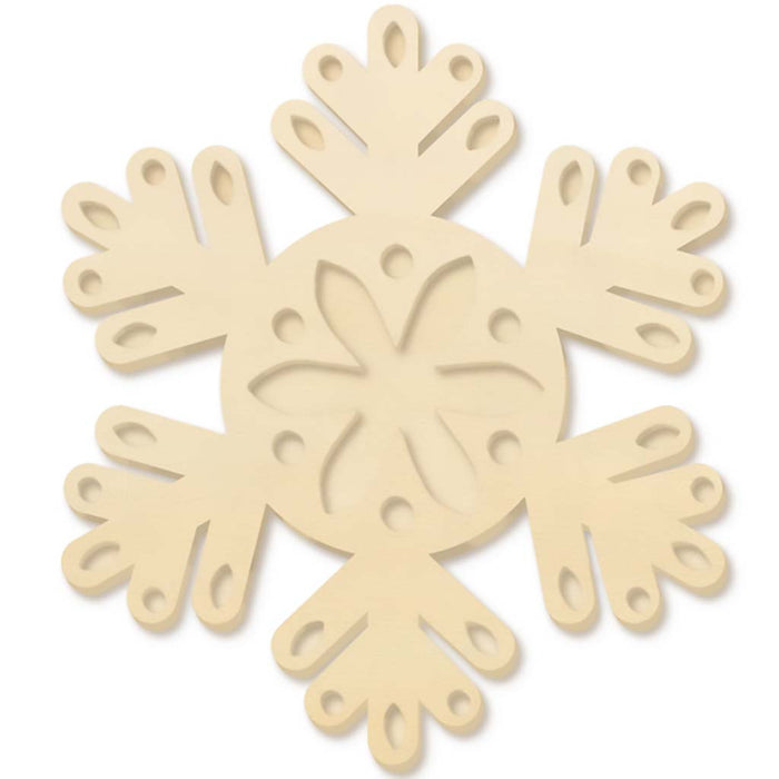 Holiday Wood DIY Plaque 3D Snowflake, 10in