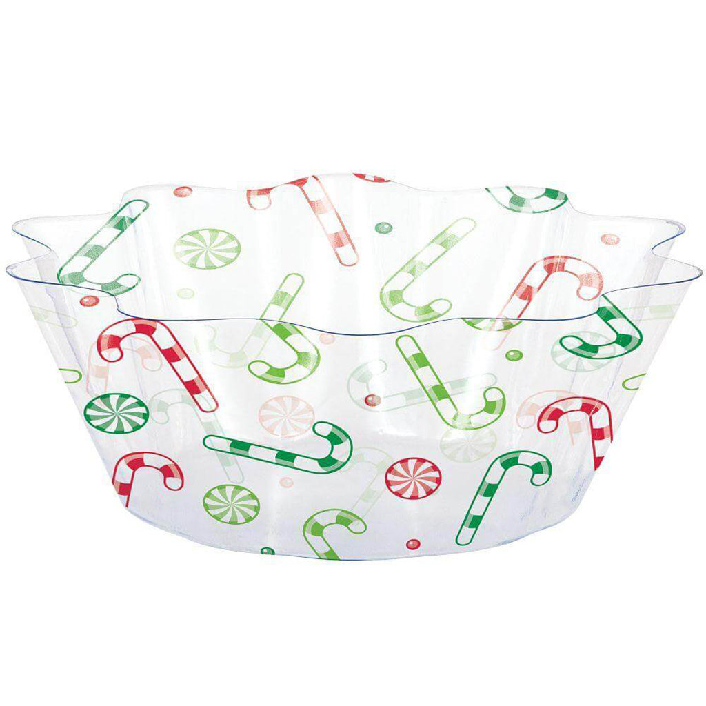 Christmas Candy Fluted Bowl, 8in