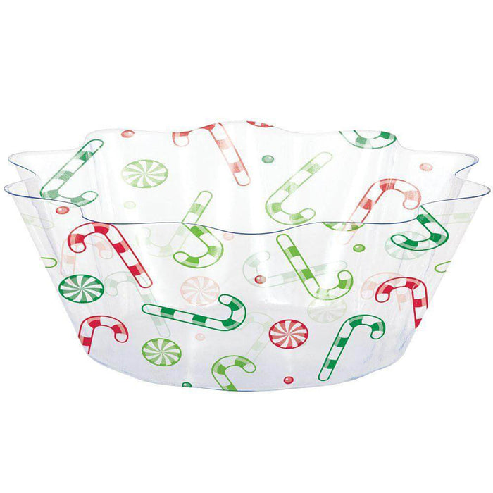 Christmas Candy Fluted Bowl, 8in