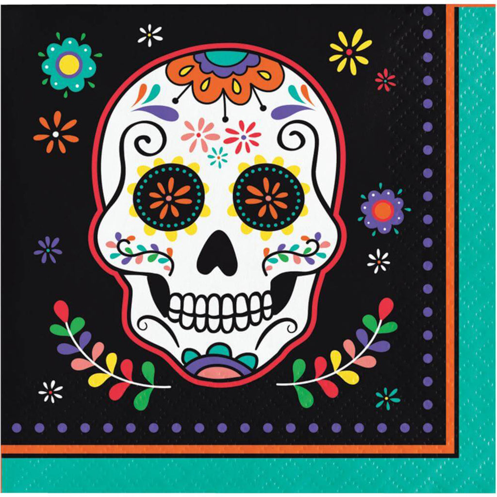 Dia De Muertos Beverage Napkin 16ct 2Ply